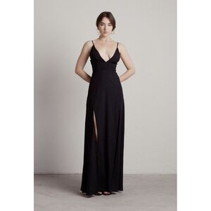Tobi Under Your Spell  Black Dual Slit Sexy Maxi Dress Size M